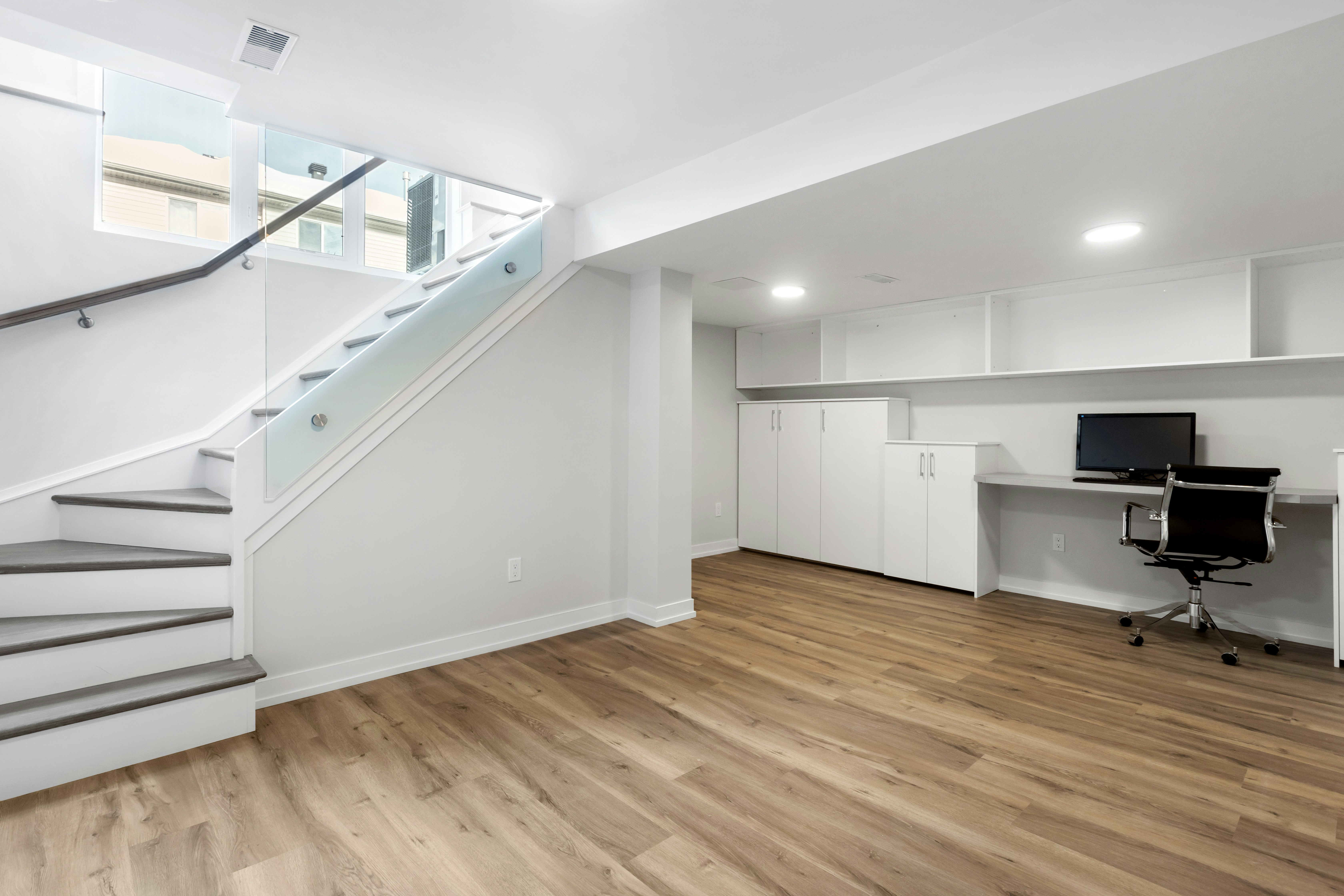 Finished basement renovation